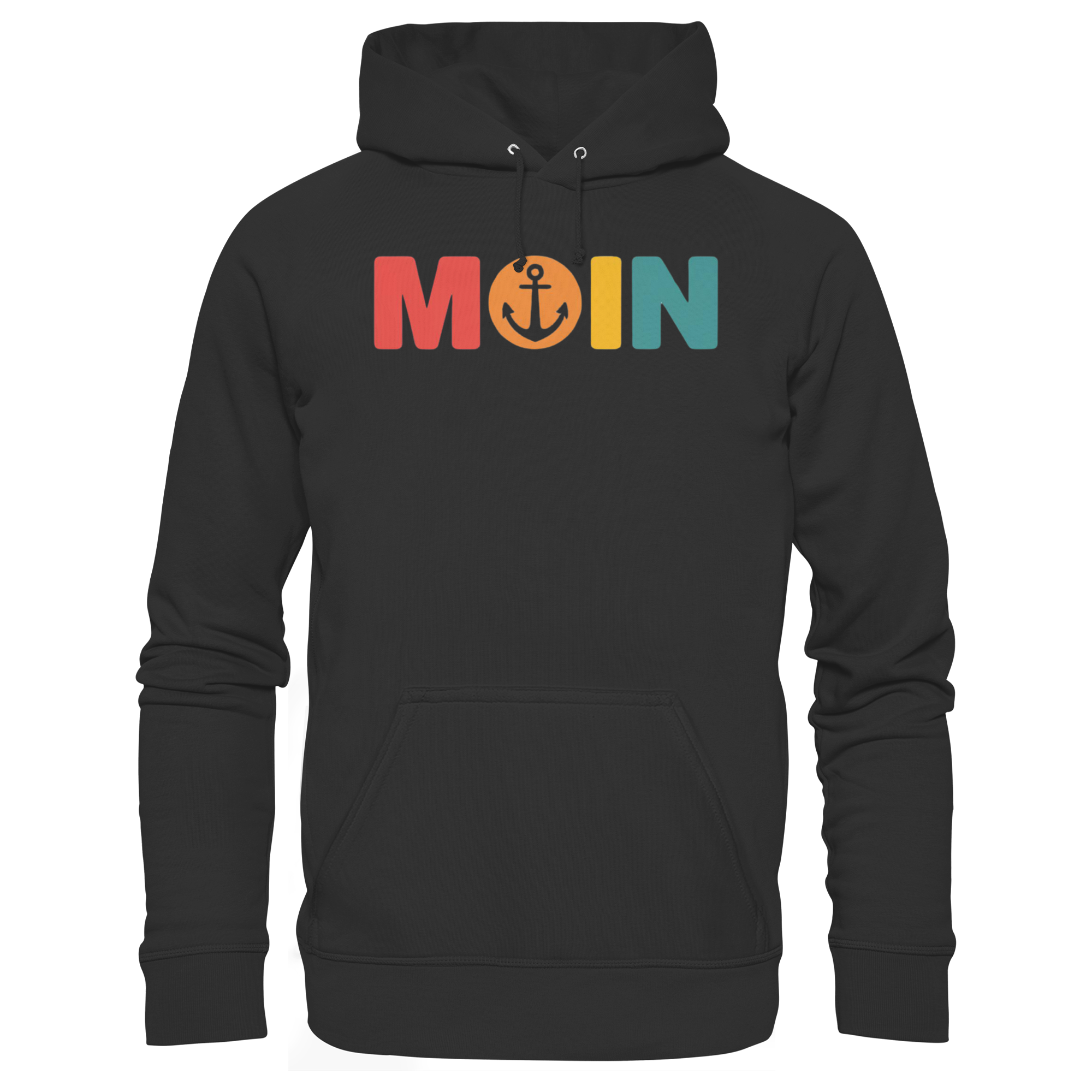 Unisex Hoodie Moin mit Anker bunt - Organic Basic Hoodie - Küstenstil Edition