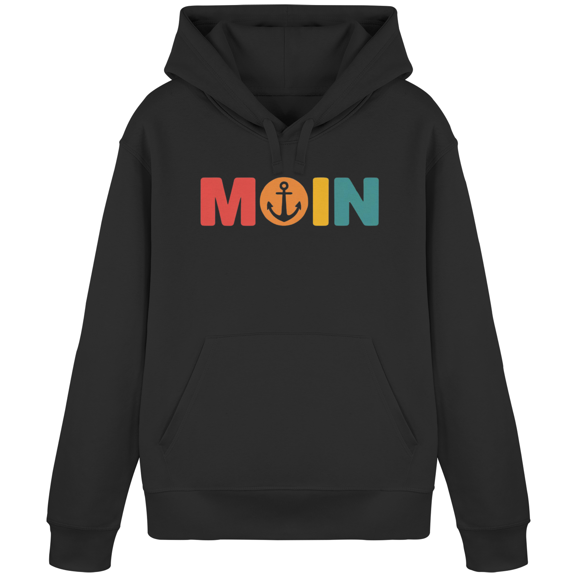 Unisex Hoodie Moin mit Anker bunt - Organic Basic Hoodie - Küstenstil Edition