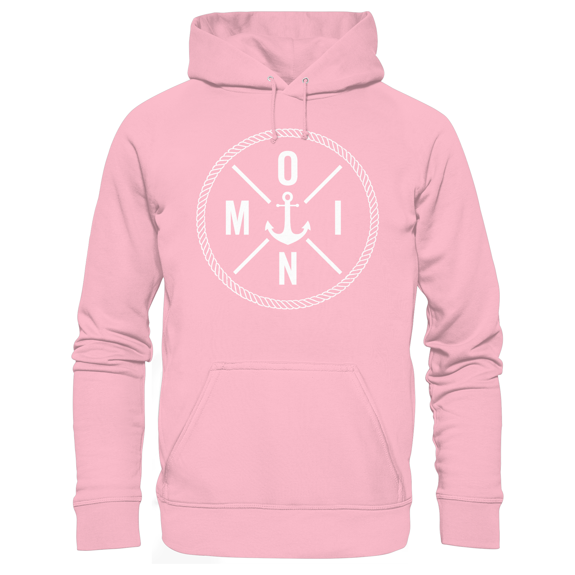 Unisex Hoodie Moin mit Tau und Anker - Organic Basic Hoodie - Küstenstil Edition