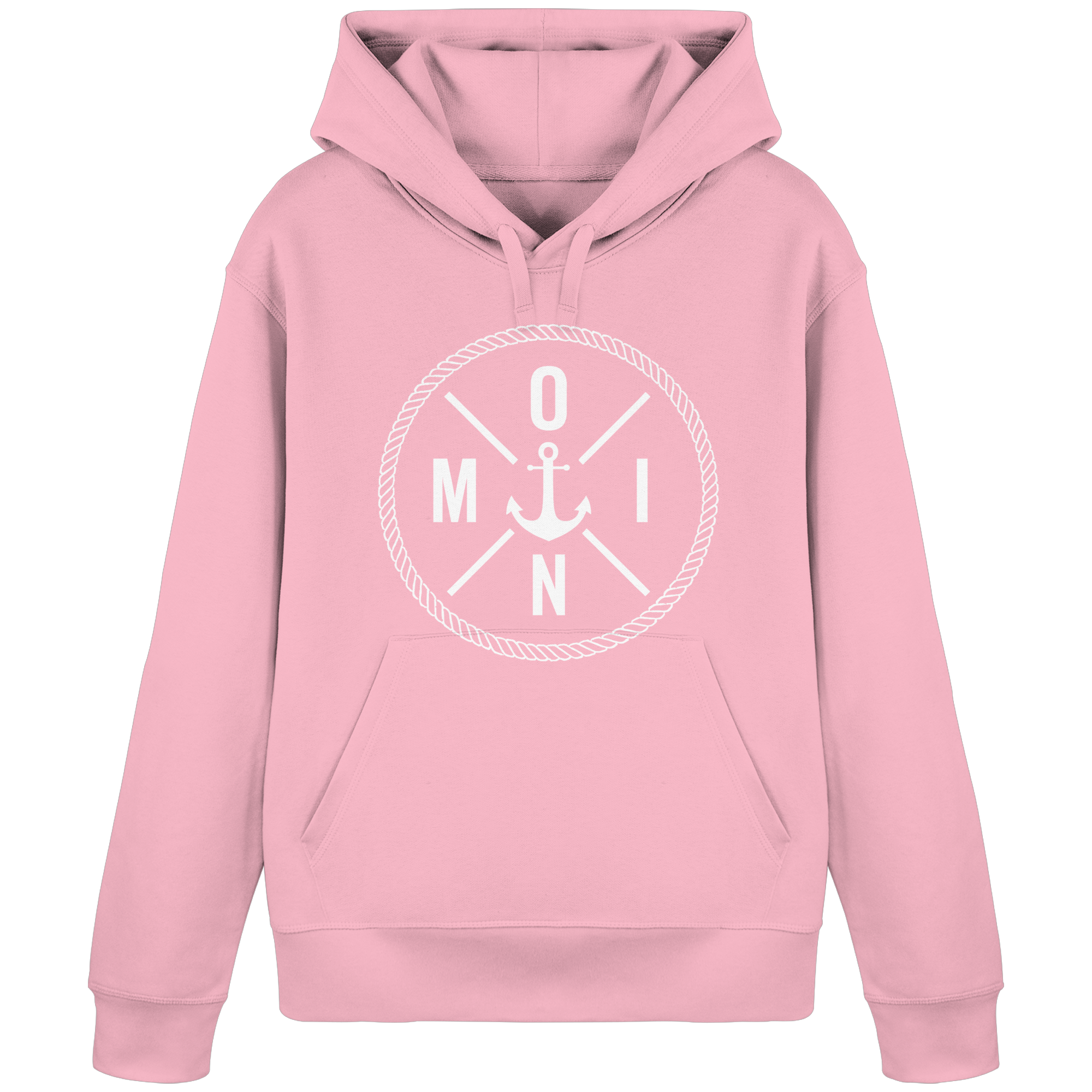 Unisex Hoodie Moin mit Tau und Anker - Organic Basic Hoodie - Küstenstil Edition