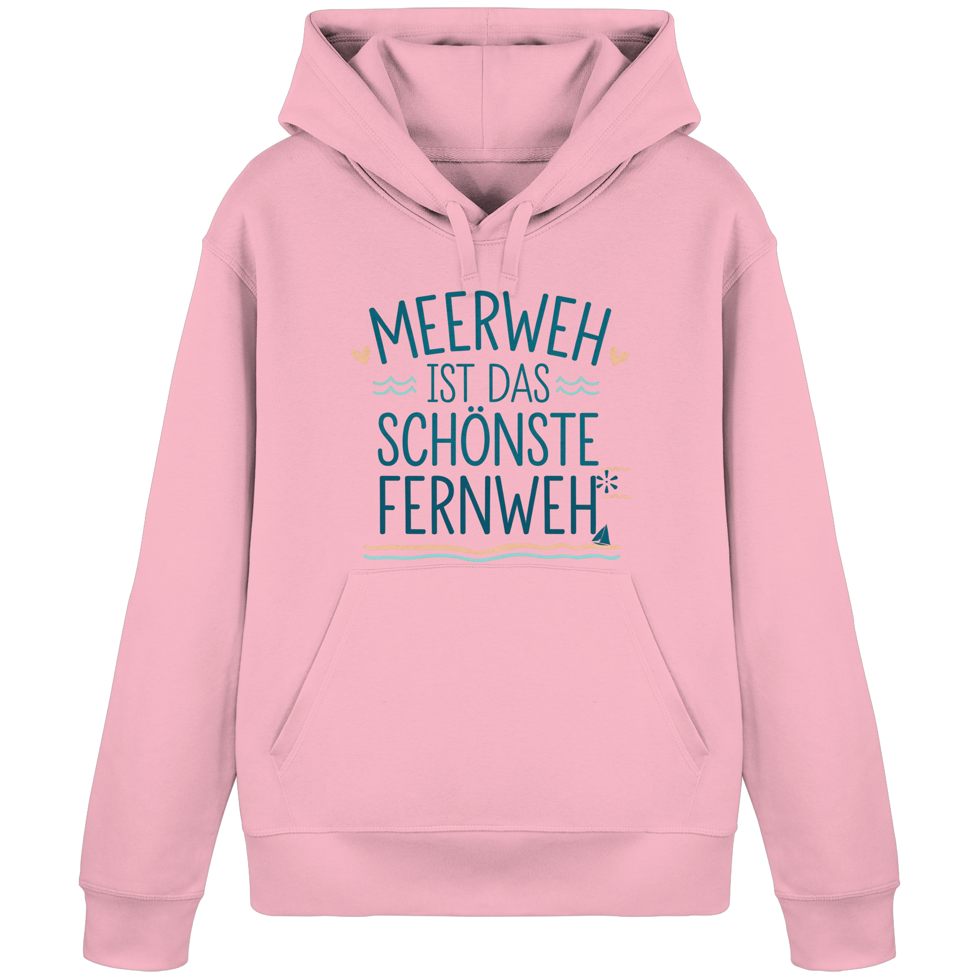 Unisex Hoodie Meerweh ist das schönste Fernweh - Organic Basic Hoodie
