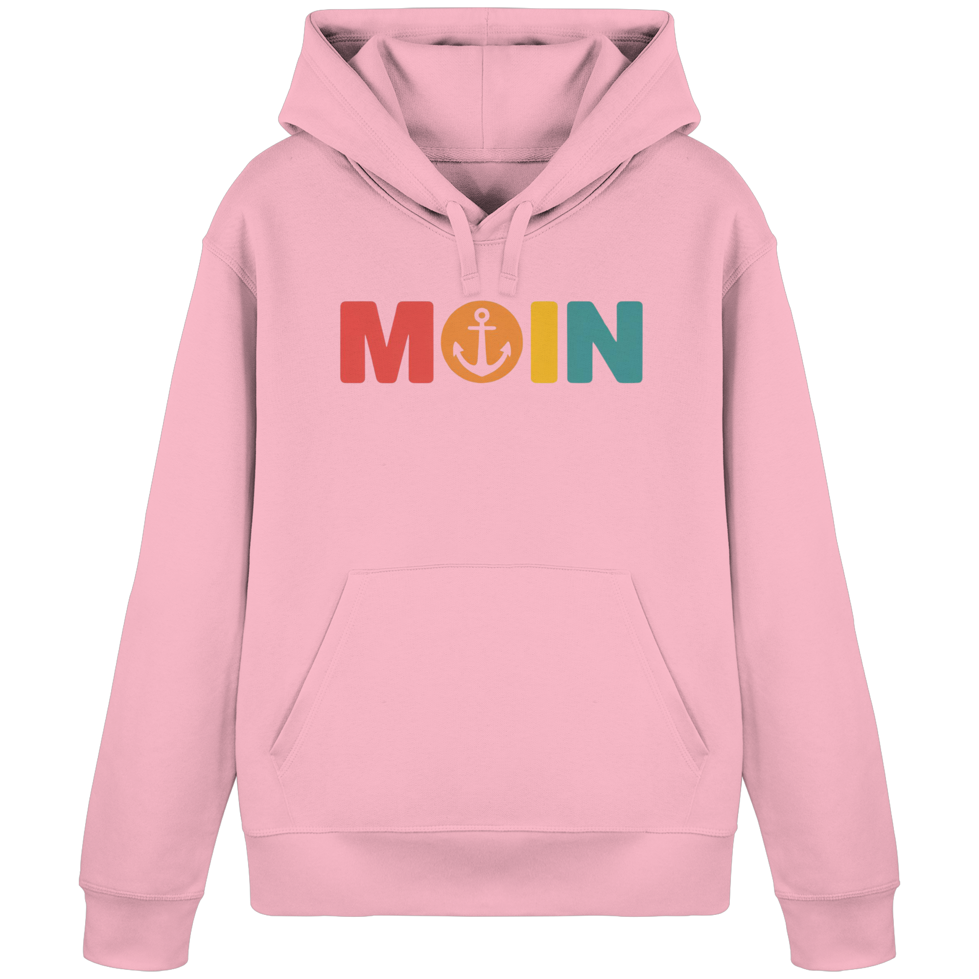 Unisex Hoodie Moin mit Anker bunt - Organic Basic Hoodie - Küstenstil Edition