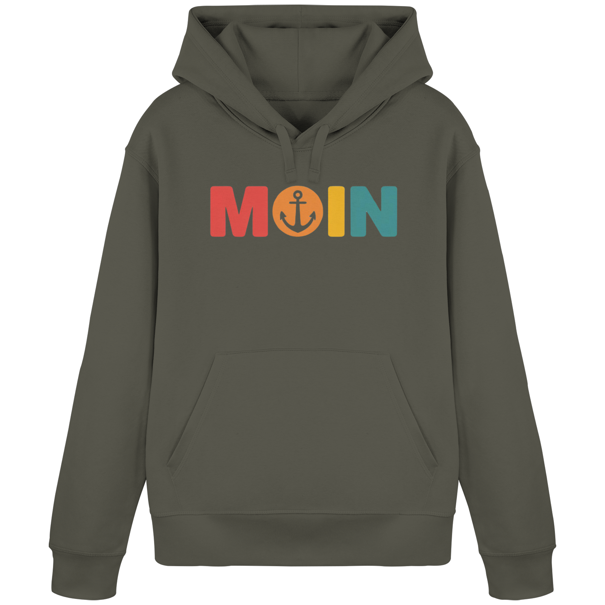 Unisex Hoodie Moin mit Anker bunt - Organic Basic Hoodie - Küstenstil Edition