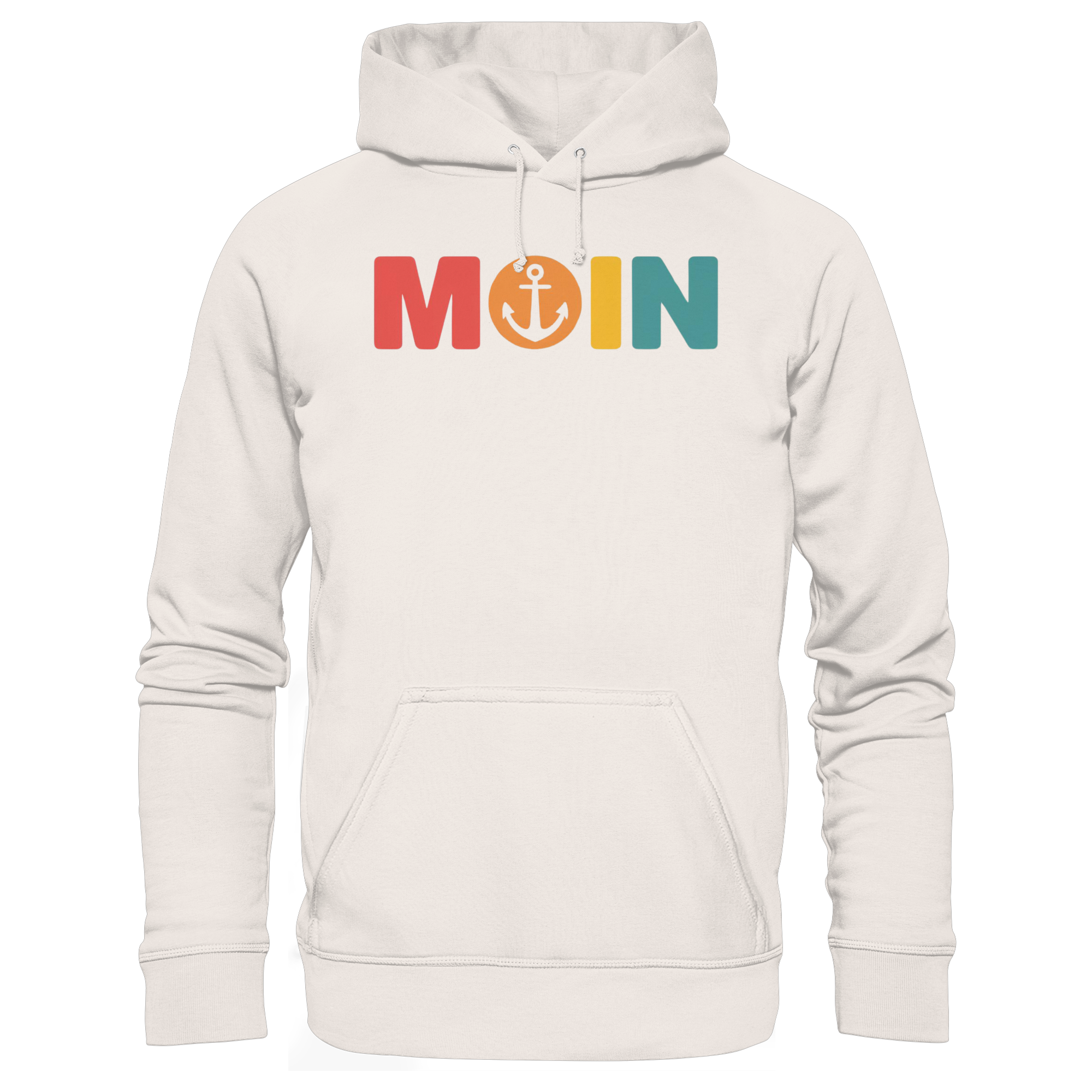 Unisex Hoodie Moin mit Anker bunt - Organic Basic Hoodie - Küstenstil Edition