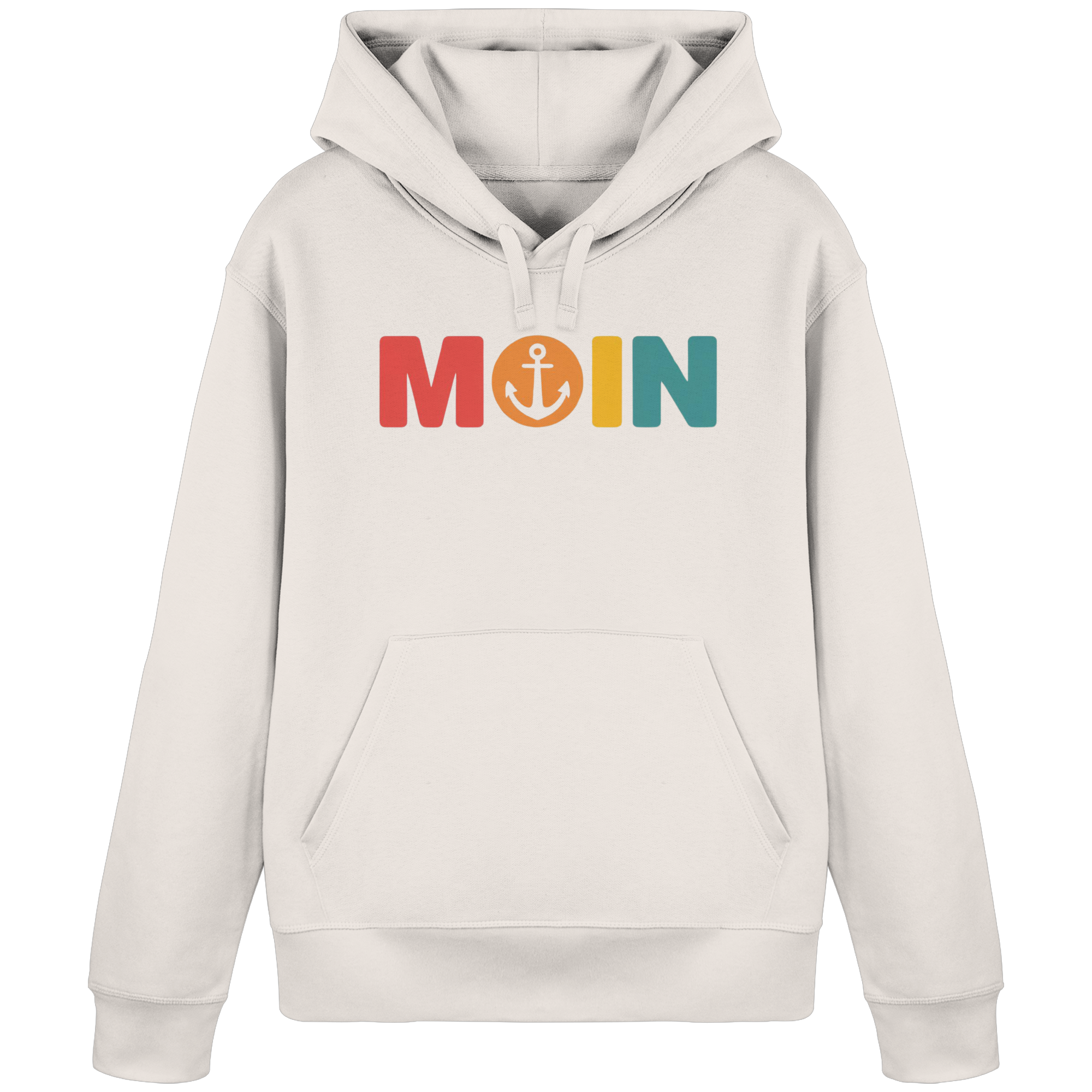 Unisex Hoodie Moin mit Anker bunt - Organic Basic Hoodie - Küstenstil Edition