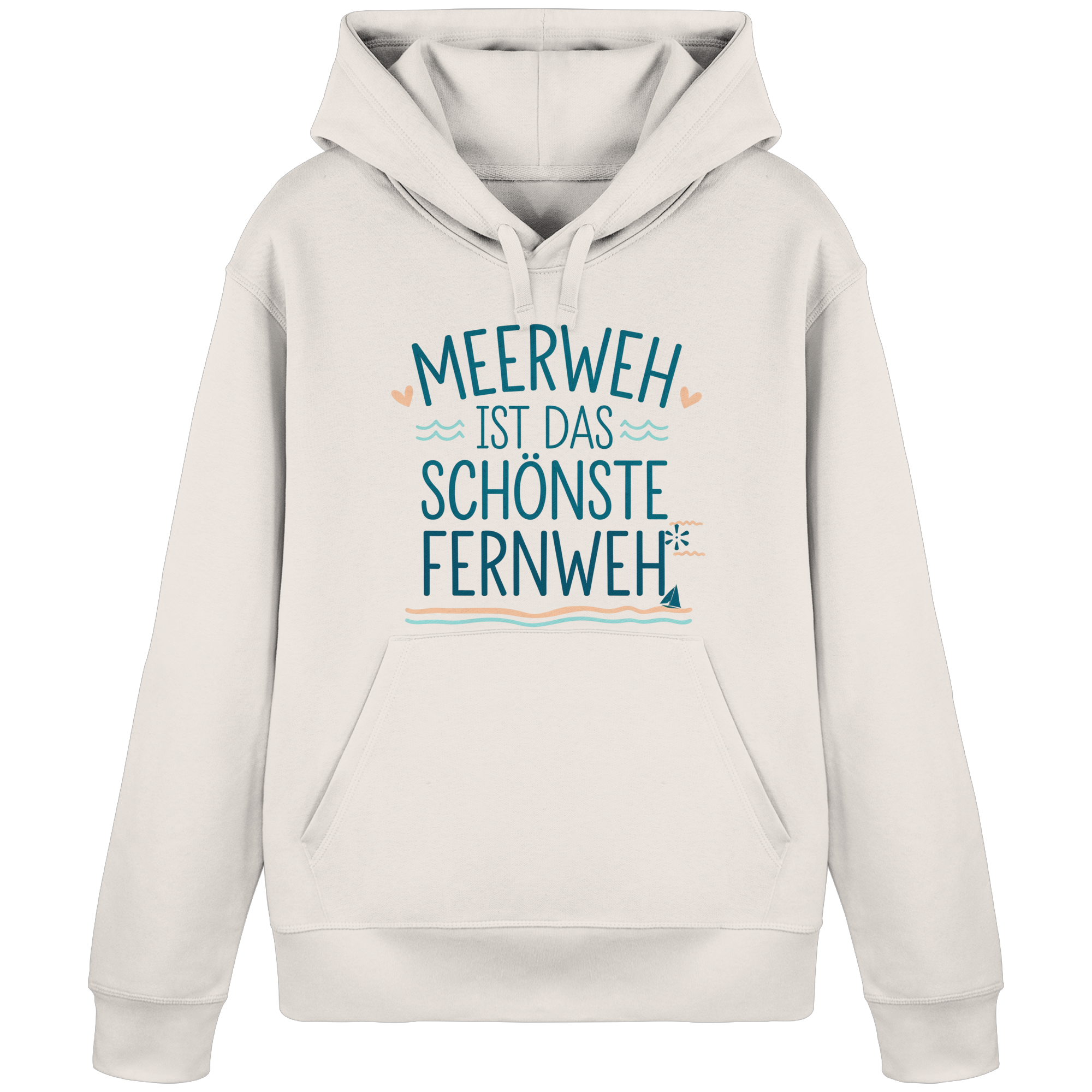 Unisex Hoodie Meerweh ist das schönste Fernweh - Organic Basic Hoodie