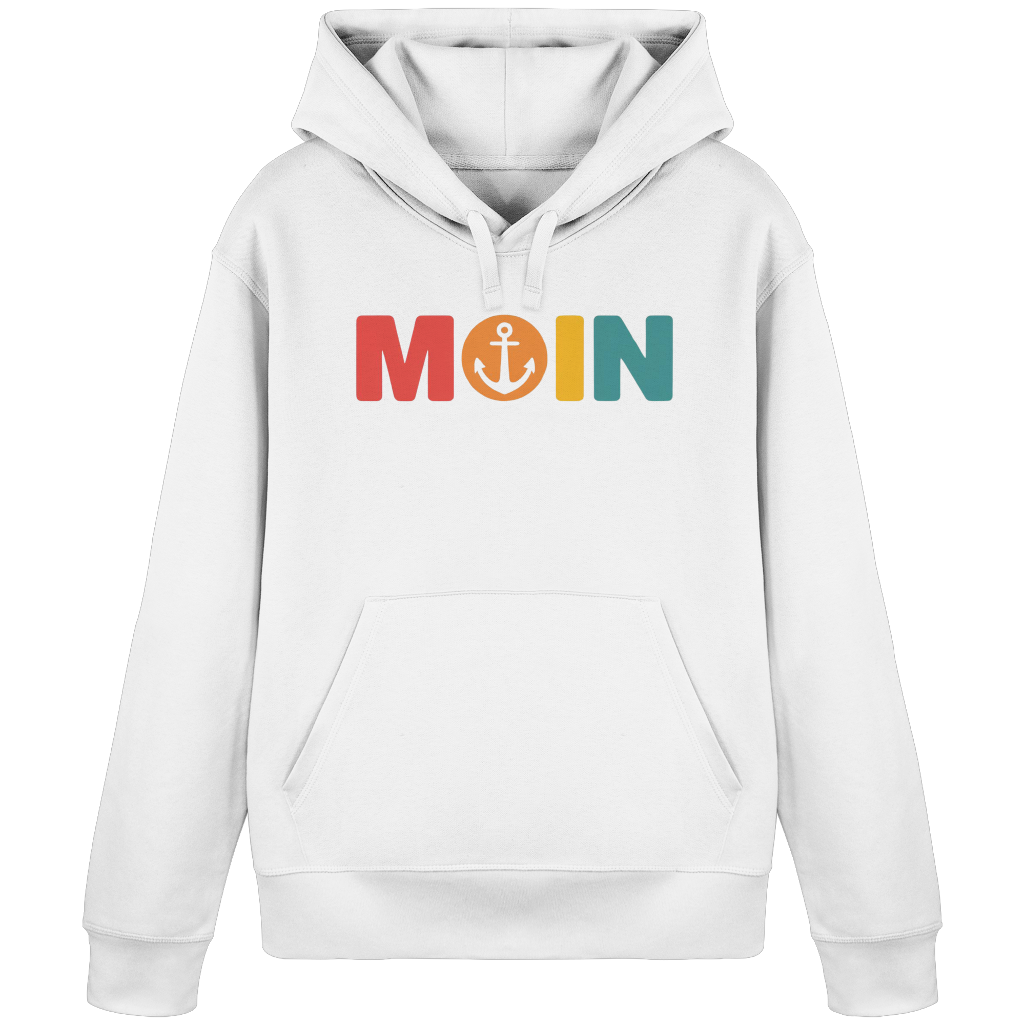 Unisex Hoodie Moin mit Anker bunt - Organic Basic Hoodie - Küstenstil Edition
