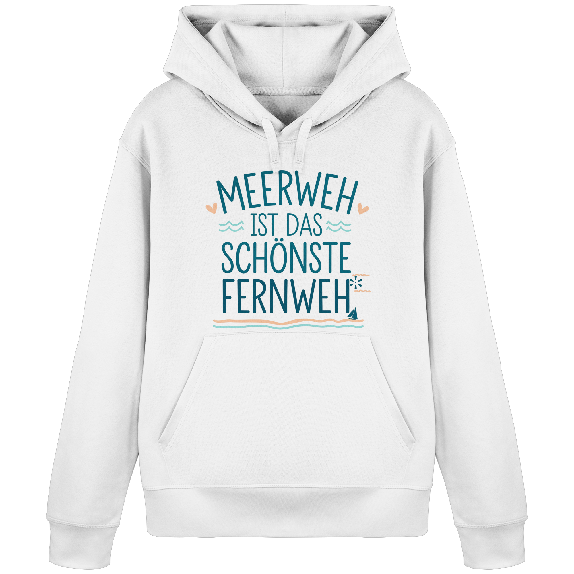 Unisex Hoodie Meerweh ist das schönste Fernweh - Organic Basic Hoodie