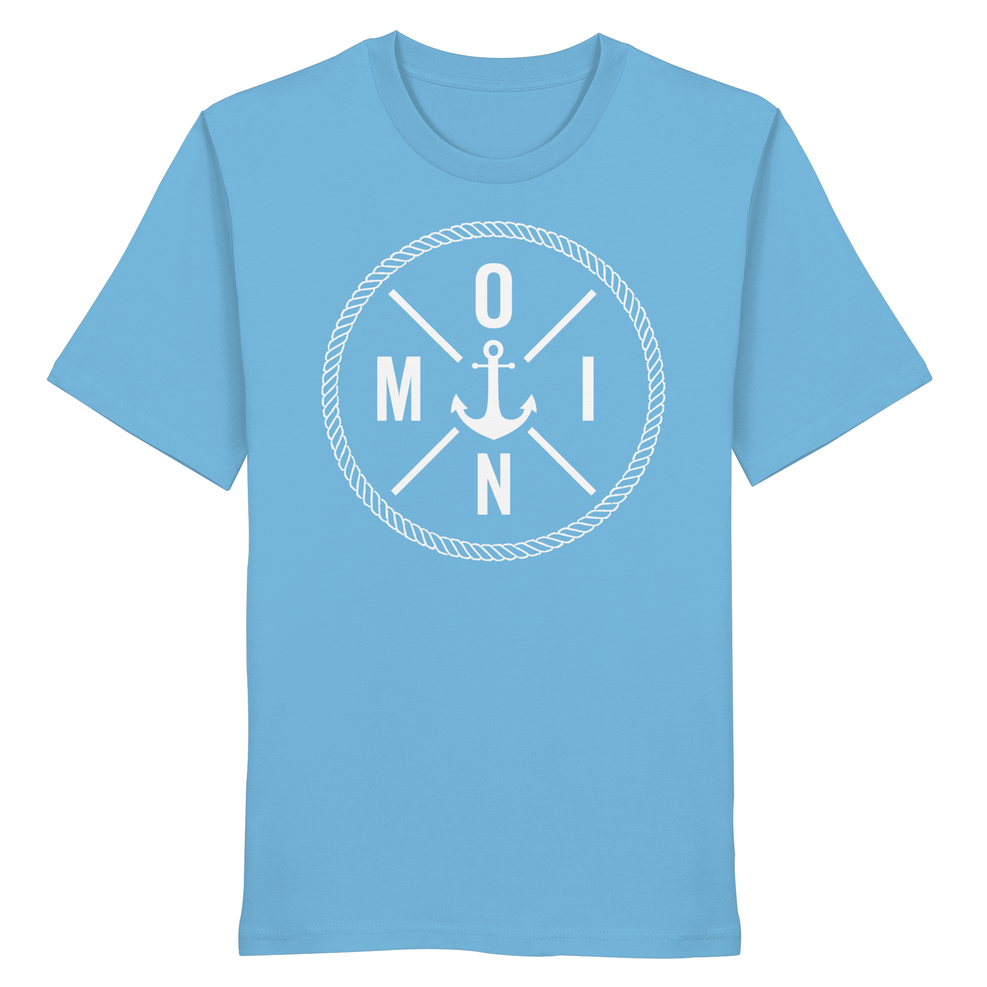 Unisex T-Shirt Moin mit Tau und Anker - Organic Shirt - Küstenstil Edition