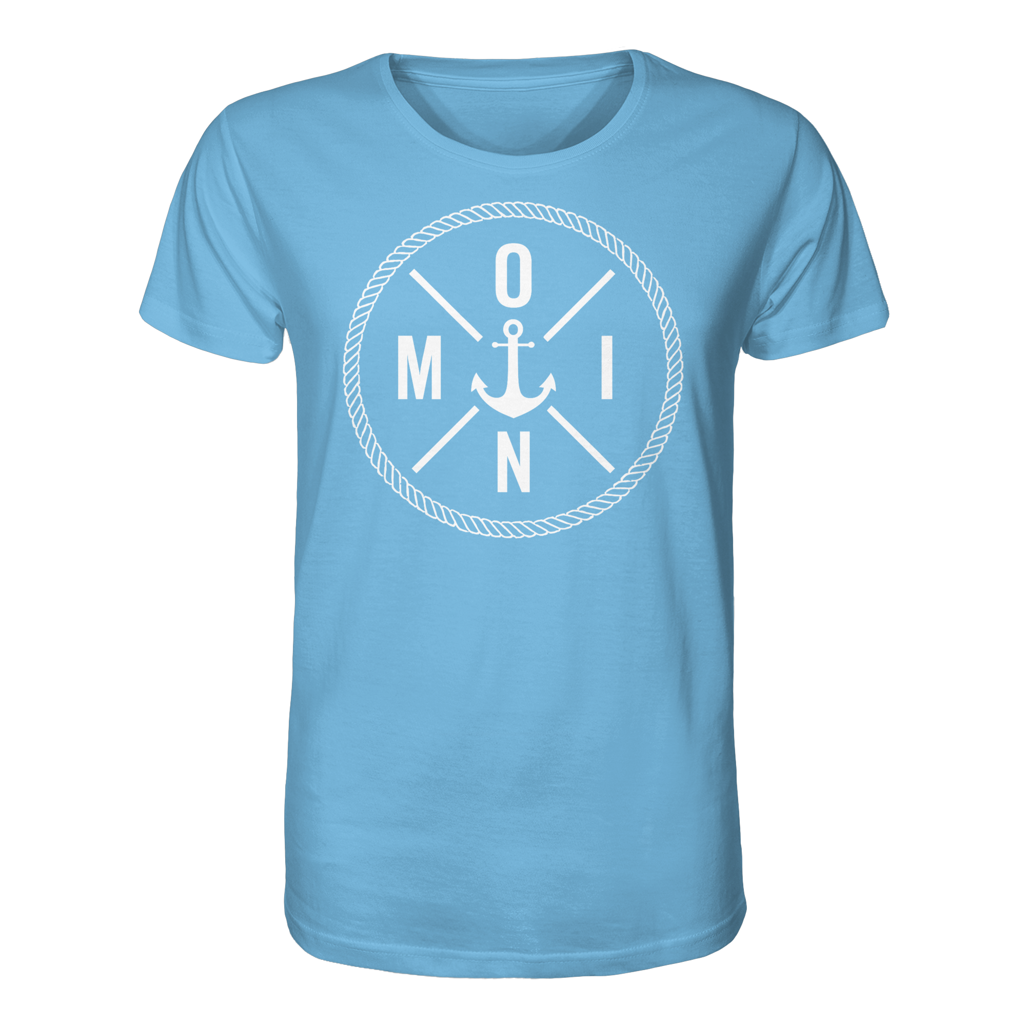 Unisex T-Shirt Moin mit Tau und Anker - Organic Shirt - Küstenstil Edition