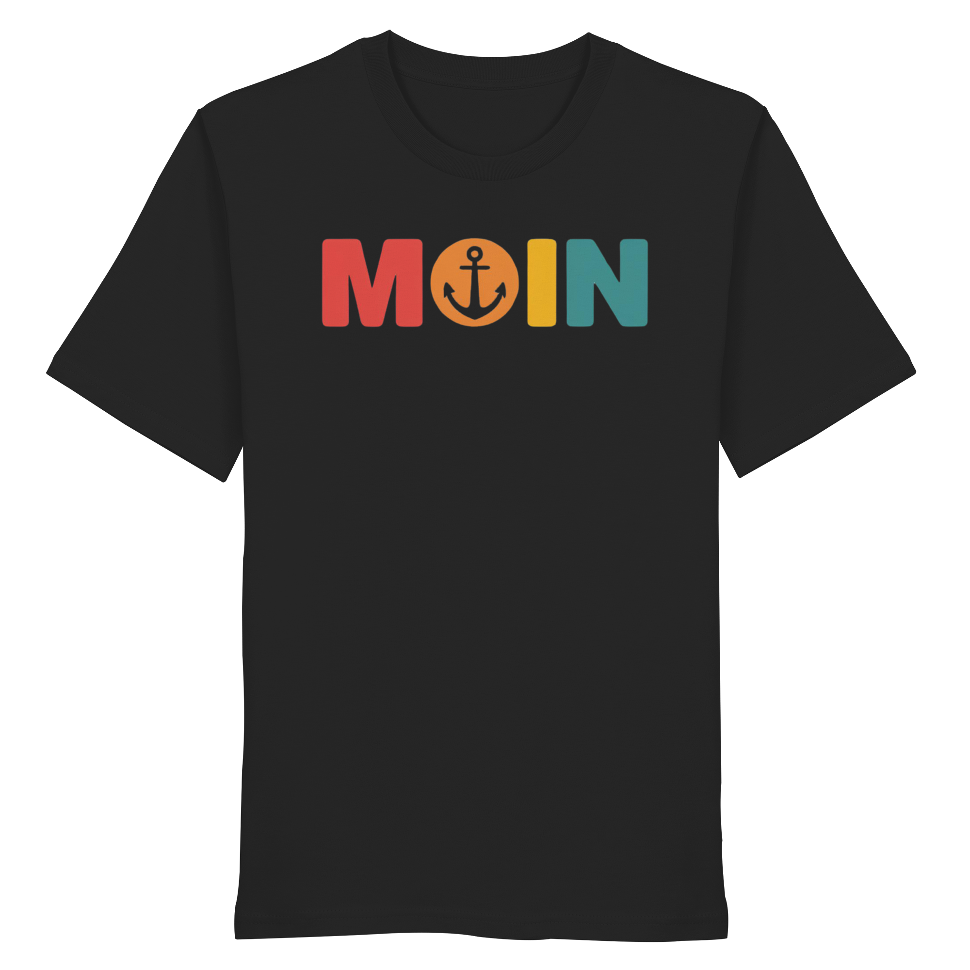 Unisex T-Shirt Moin mit Anker bunt - Organic Shirt - Küstenstil Edition