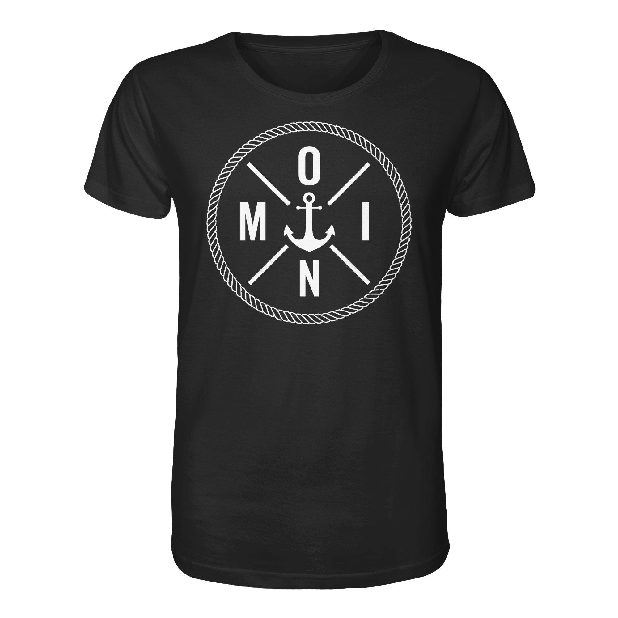 Unisex T-Shirt Moin mit Tau und Anker - Organic Shirt - Küstenstil Edition