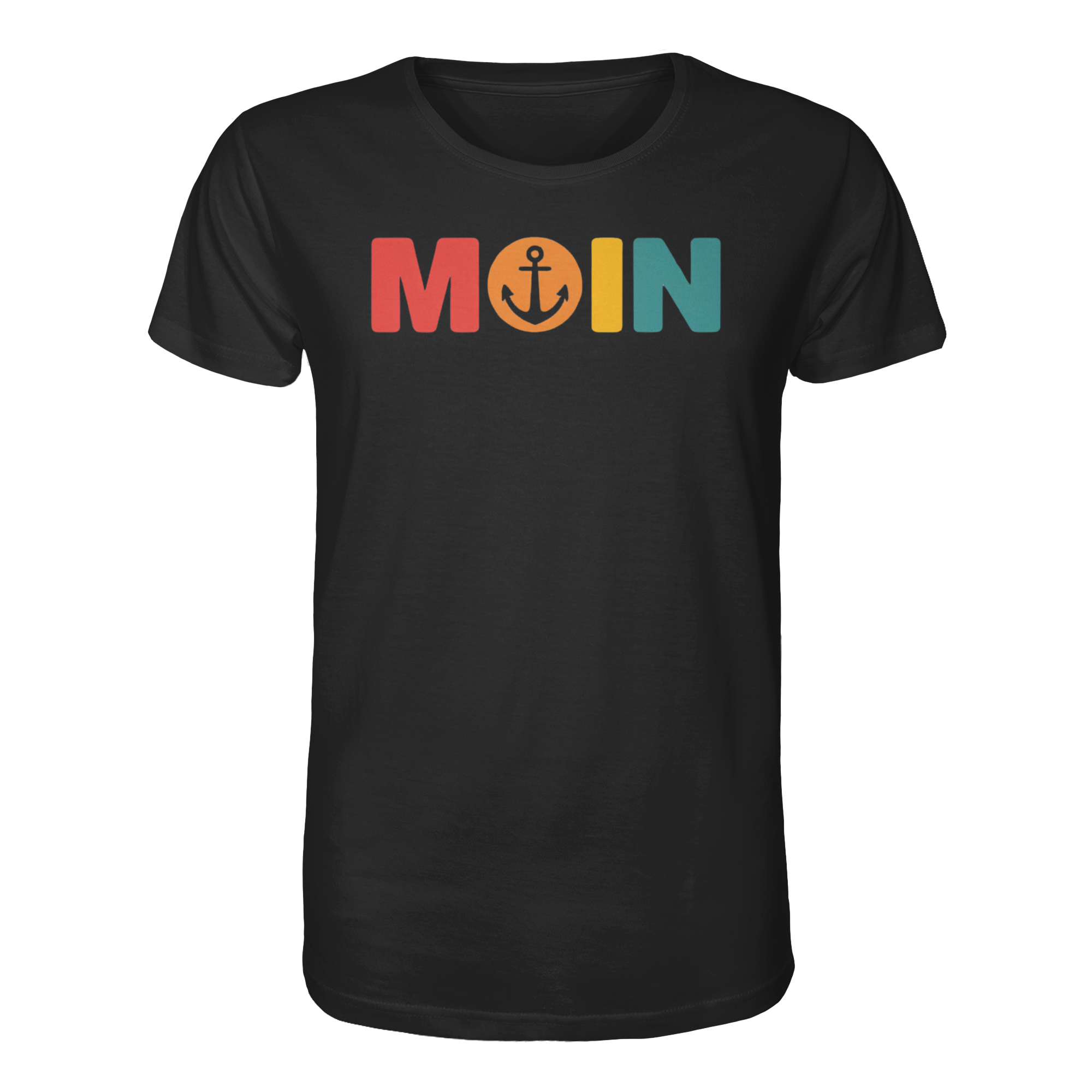 Unisex T-Shirt Moin mit Anker bunt - Organic Shirt - Küstenstil Edition