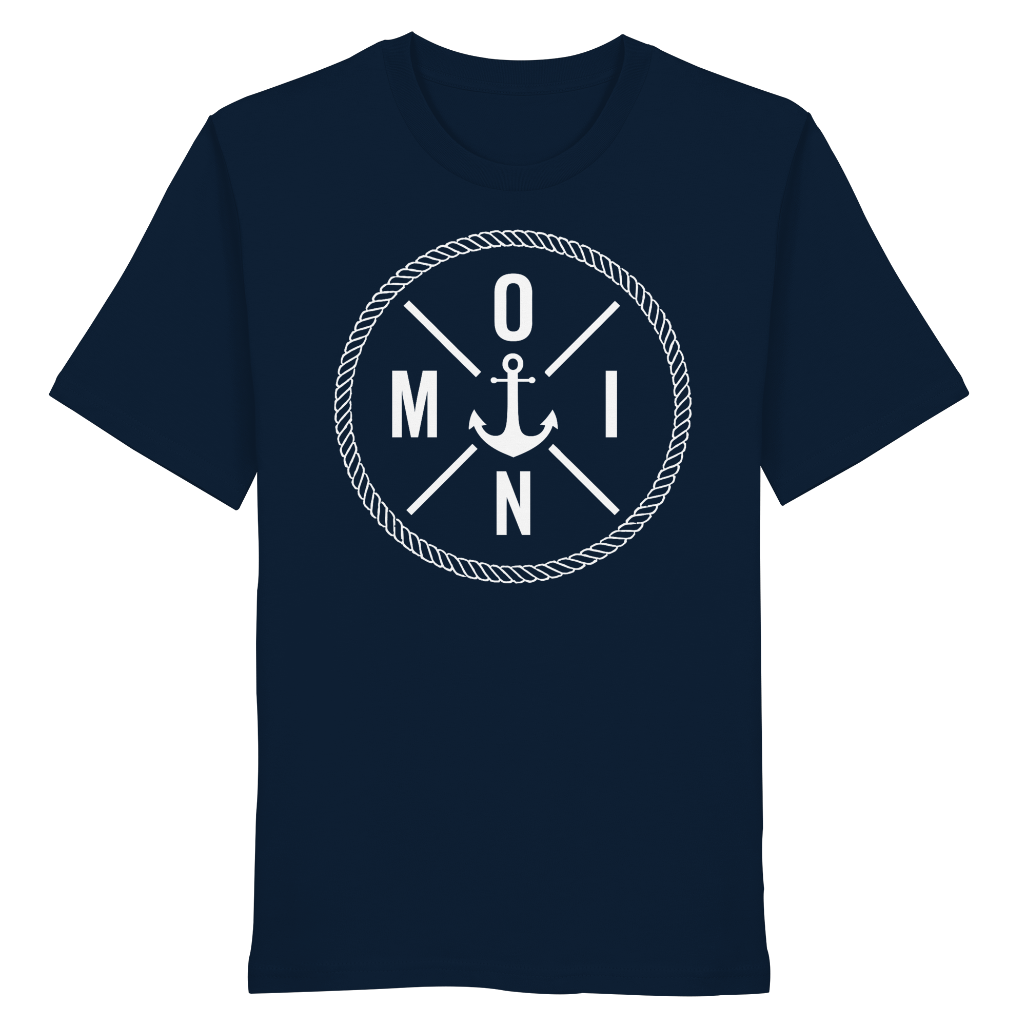 Unisex T-Shirt Moin mit Tau und Anker - Organic Shirt - Küstenstil Edition