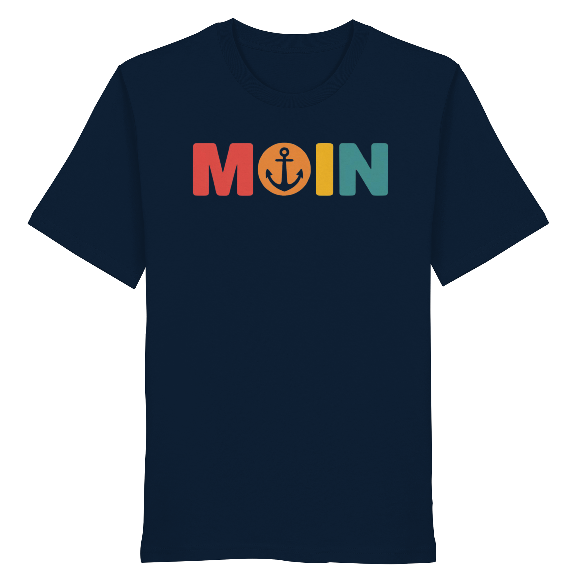Unisex T-Shirt Moin mit Anker bunt - Organic Shirt - Küstenstil Edition