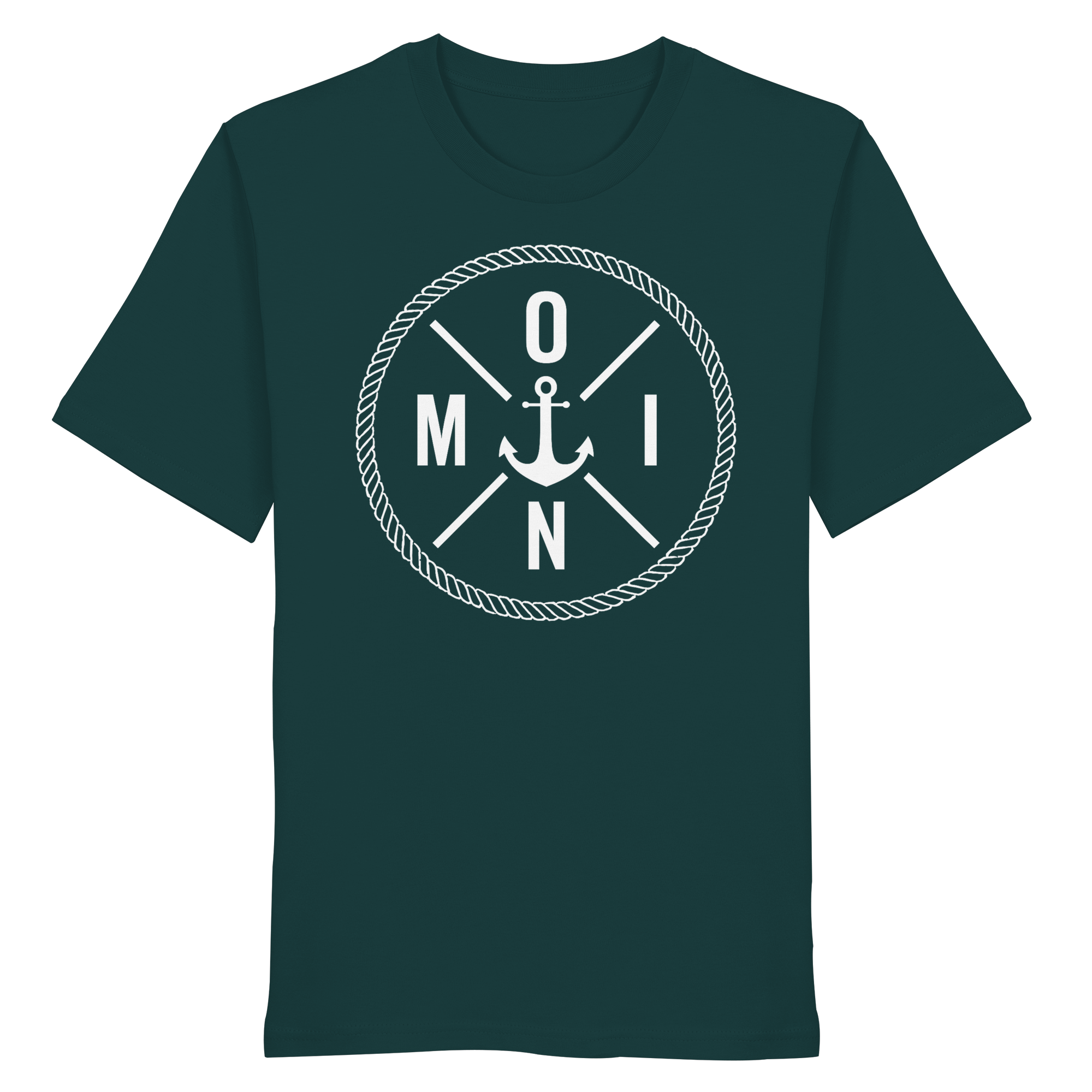 Unisex T-Shirt Moin mit Tau und Anker - Organic Shirt - Küstenstil Edition