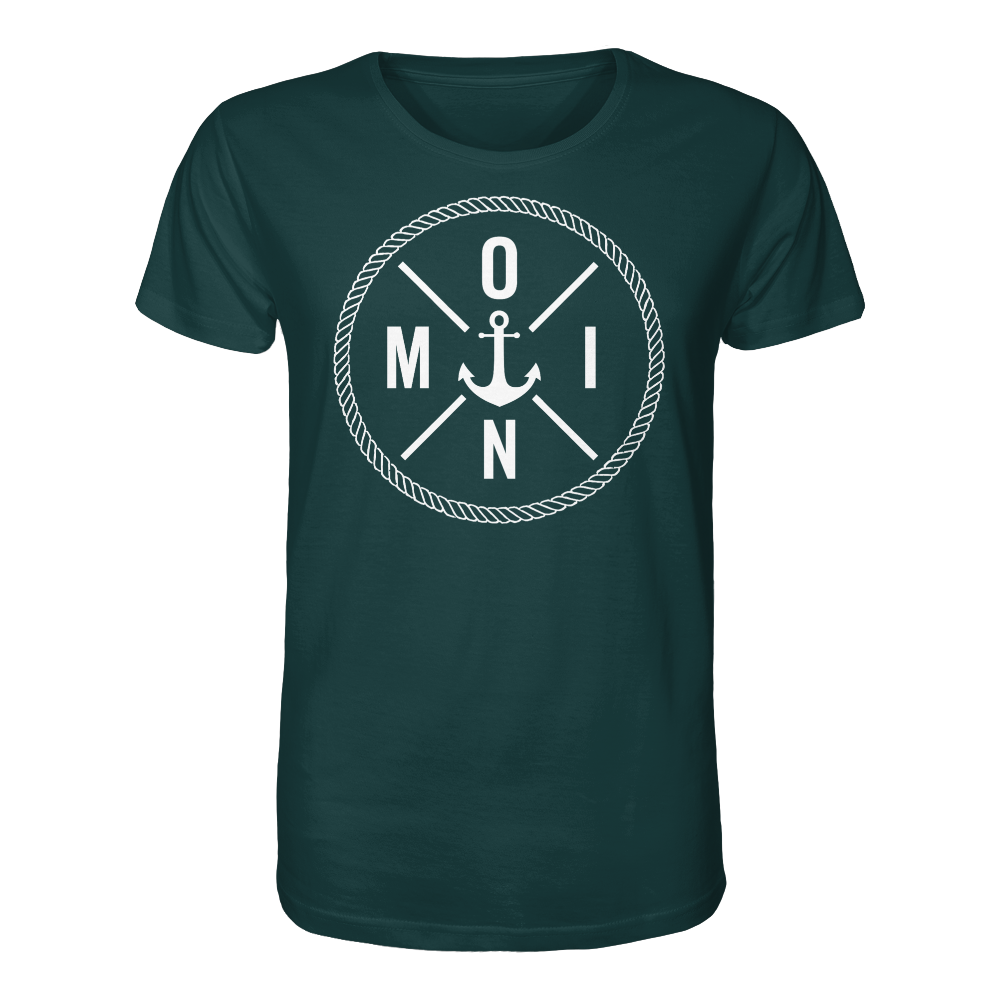 Unisex T-Shirt Moin mit Tau und Anker - Organic Shirt - Küstenstil Edition