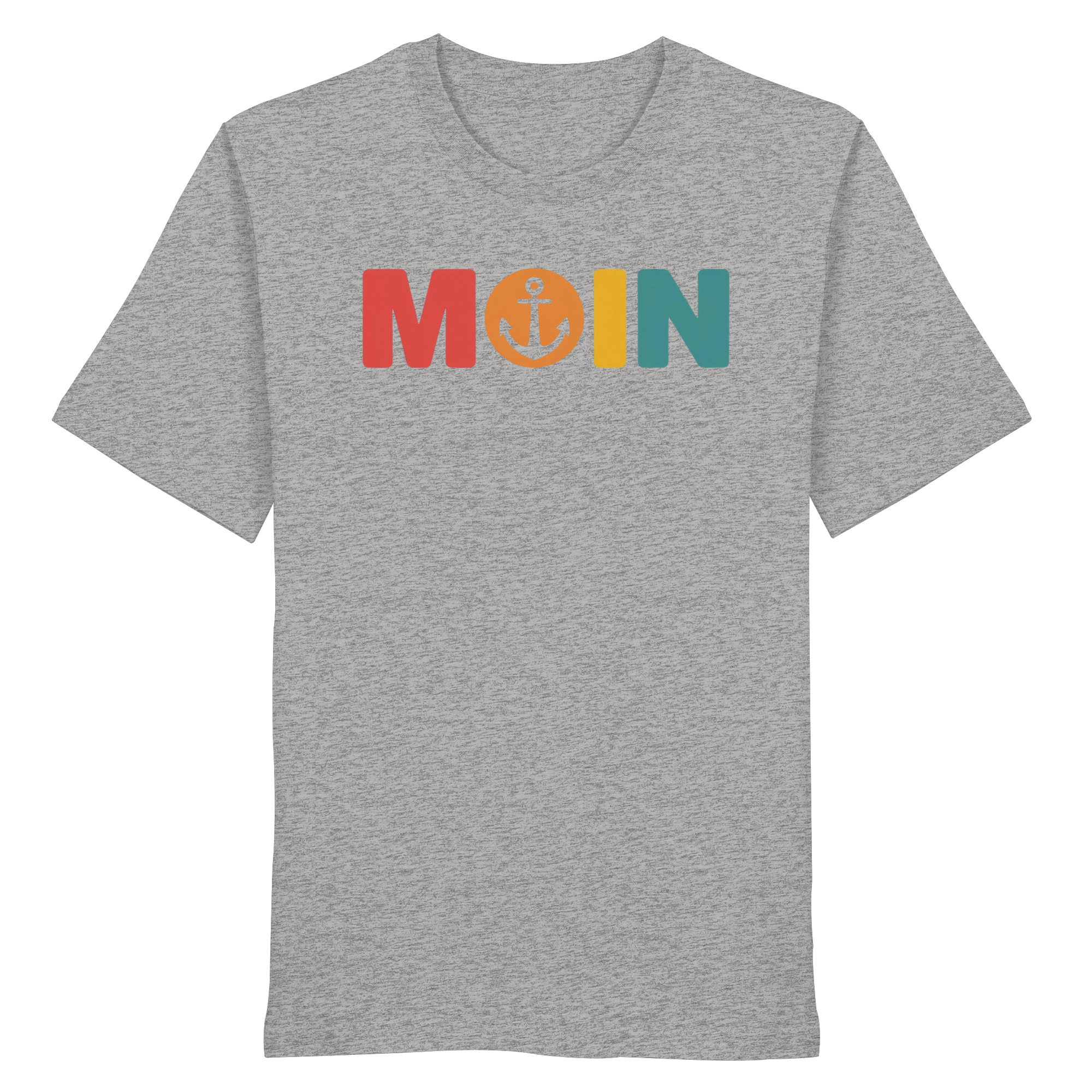 Unisex T-Shirt Moin mit Anker bunt - Organic Shirt - Küstenstil Edition