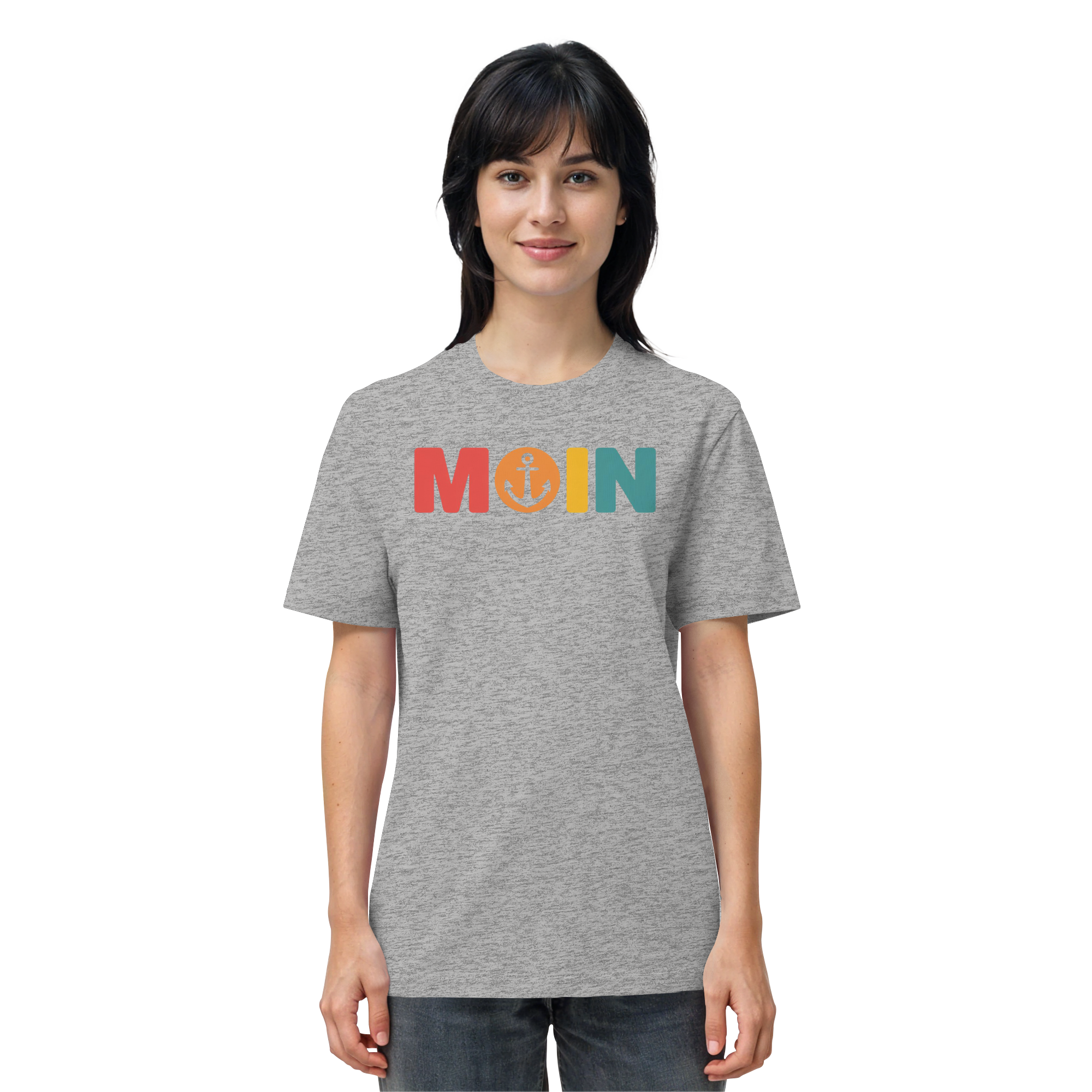 Unisex T-Shirt Moin mit Anker bunt - Organic Shirt - Küstenstil Edition