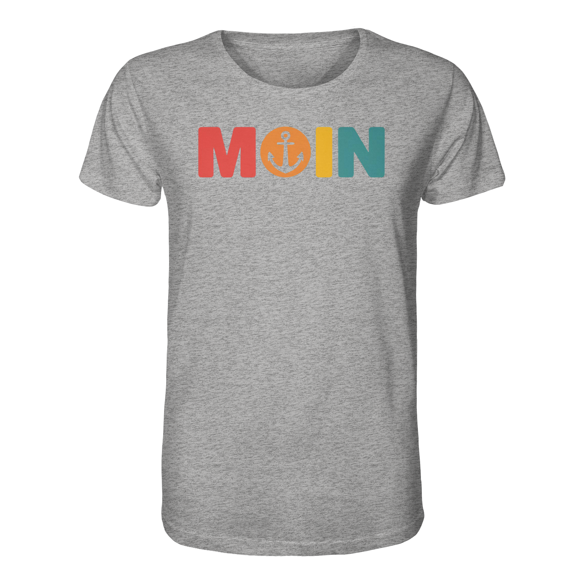 Unisex T-Shirt Moin mit Anker bunt - Organic Shirt - Küstenstil Edition
