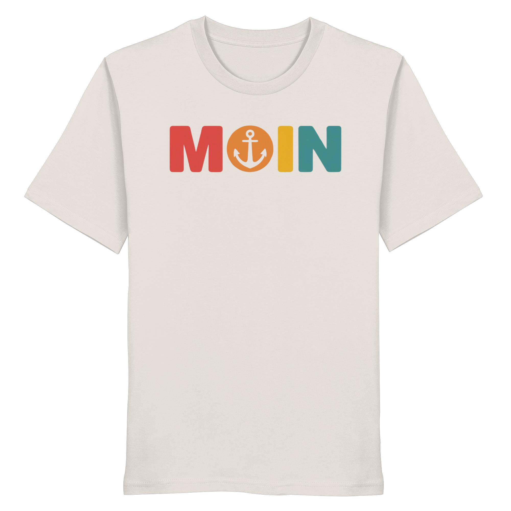 Unisex T-Shirt Moin mit Anker bunt - Organic Shirt - Küstenstil Edition