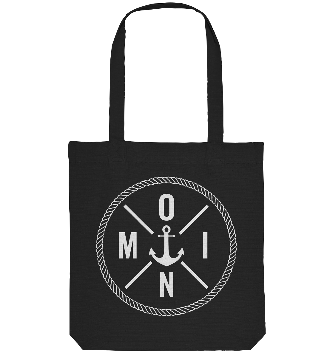 Baumwolltasche Moin mit Tau und Anker - Organic Tote-Bag - Küstenstil Edition