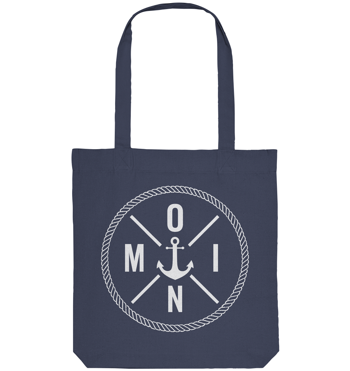 Baumwolltasche Moin mit Tau und Anker - Organic Tote-Bag - Küstenstil Edition