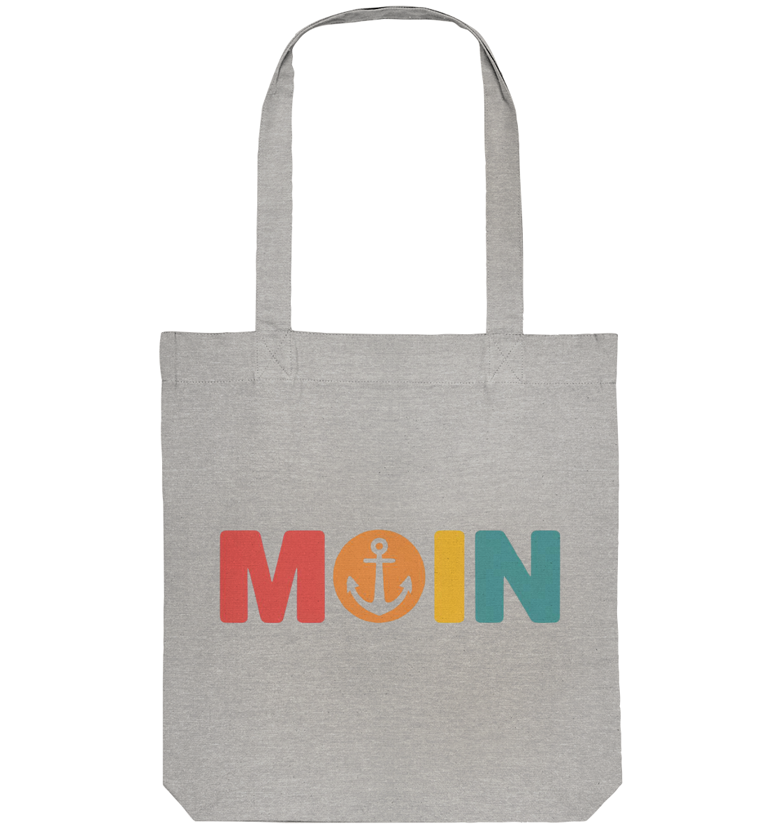 Baumwolltasche Moin mit Anker bunt - Organic Tote-Bag - Küstenstil Edition