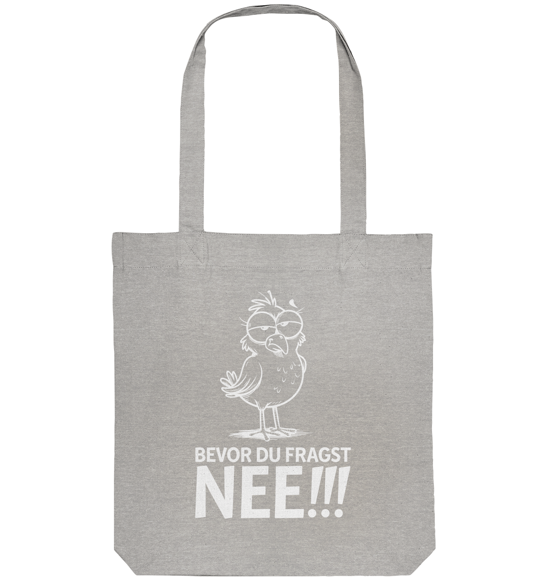 Baumwolltasche Bevor du fragst...NEE!!! - Organic Tote-Bag - Küstenstil Edition