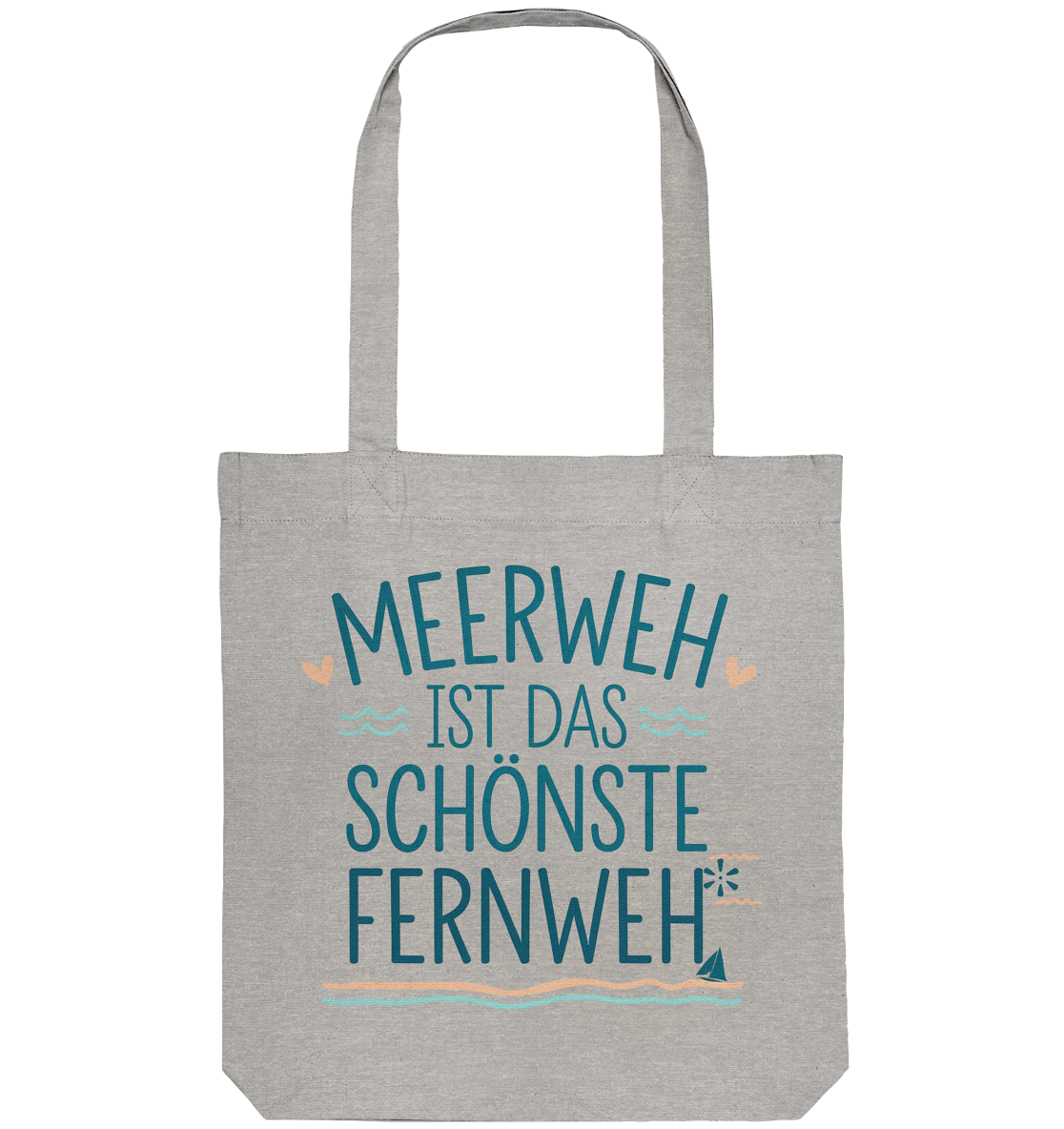 Baumwolltasche Meerweh ist das schönste Fernweh - Organic Tote-Bag