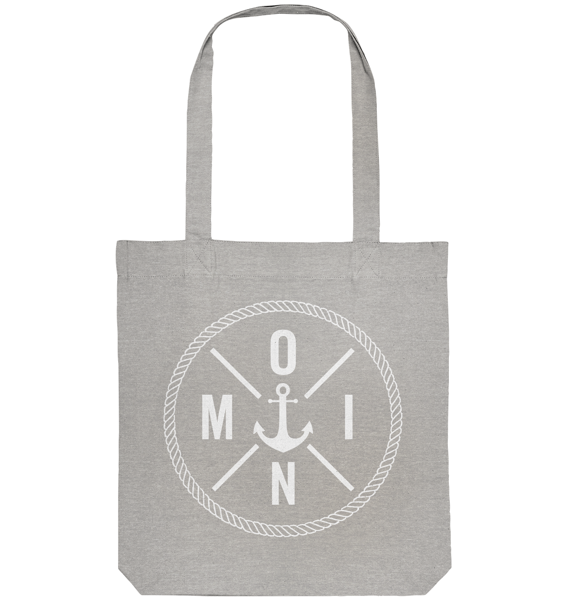 Baumwolltasche Moin mit Tau und Anker - Organic Tote-Bag - Küstenstil Edition
