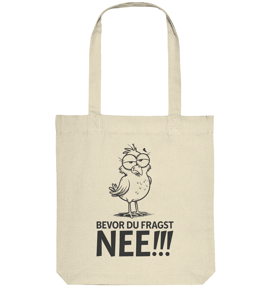 Baumwolltasche Bevor du fragst...NEE!!! - Organic Tote-Bag - Küstenstil Edition