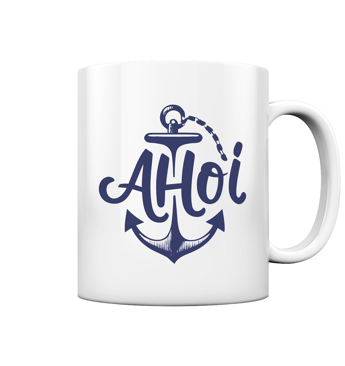 Kaffeebecher Ahoi im Anker - Tasse glossy